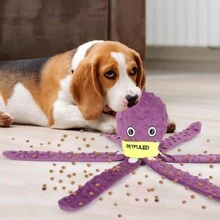 Dog Enrichment Toys,Christmas Gifts Octopus Dog Toys,Dog Birthday Gifts,Dog Snuffle Toy,Helps Pets Eat Slowly, Octopus Tentacles Use Ring Paper And Head With Squeak,Dog Puzzle Game Interactive Toy, Slow Feeder Game For Boredom - Multicolor - View 13