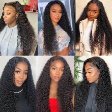 BINF Brazilian Virgin Hair Deep Wave Bundles 100% Human Hair Unprocessed Brazilian Human Hair Deep Curly Bundles Hair - Natural Black - View 7