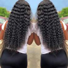 BINF Brazilian Virgin Hair Deep Wave Bundles 100% Human Hair Unprocessed Brazilian Human Hair Deep Curly Bundles Hair - Natural Black - View 8