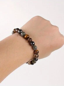 1 chiếc vòng tay bảo vệ Bohemia dành cho nam giới, đá mắt hổ, đá Labradorite và đá Hematite, tượng trưng cho lòng can đảm, sự tập trung, thịnh vượng, may mắn và thành công, trang sức thiền định, quà tặng cho gia đình và bạn bè. - Nhiều màu - Xem 5