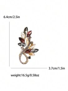 Cinza Café Roxo Cristal Trigo Orelha Broche Para Mulheres Homens Planta Pin Festa Banquete Jóias Presente Vestido Terno Pin Acessórios