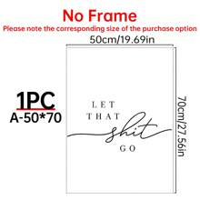 Set Of 1, Let That Go Wall Art, Bathroom Funny Wall Art, Funny Bathroom Poster, Funny Bathroom Print, Guest Bathroom, Bathroom Print, Toilet, Quotes Canvas Poste Gifts Birthday Graduation - Multicolor - View 12