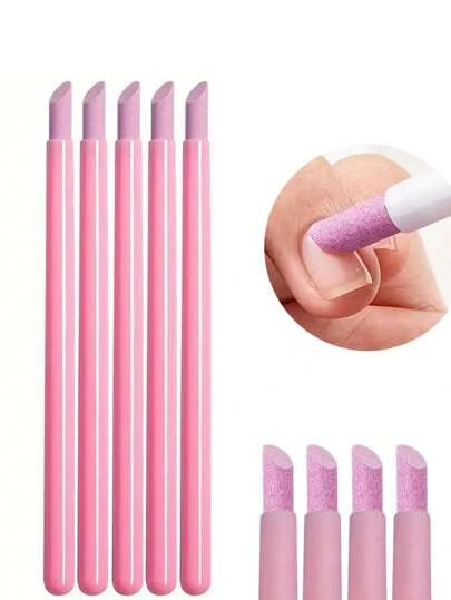 5Pcs/Lot Pumice Stone Nail File Quartz Stone Nail Pen Nail File Stick Cuticle Remover Trimmer Buffer Pedicure Pen Nail Art Care Tool For Household Beauty Salon Peeling Dead Skin Repairing,Nail Supplies,Nail Tools,Nail Art Tools,Back To School,Nails,Nail Tools For Press On Nails,Manicure Pedicure Tools