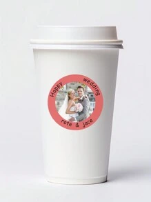 4cm 24pcs/48pcs/96pcs/240pcs/480pcs/960pcs Pieces Personalised Photo Stickers Labels, Wedding Stickers, Photo Labels, Birthday Party Stickers, Personalised, Custom, Celebration Labels, Pictures Custom Photo Sticker, Personalized Picture Sticker - Multicolor - View 9