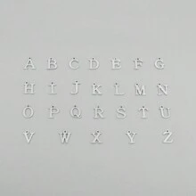 2Pcs/Set Simple Stainless Steel Initial Necklace Herringbone Choker Lip Chain Layered Chain Necklaces For Women - Silver - View 4