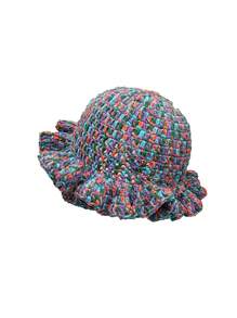 1pc Women's Y2K Style Handmade Crochet Ruffled Knit Hat, Hollow Out Knitted Bucket Hat, Suitable For Daily Wear, Photography, Parties, Picnics, Outdoor Activities - Color - View 18
