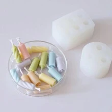 KANOVINO 2pcs Mini Silicone Candle Molds, Wax Melts Candle Molds, Handmade Candle DIY Crafts Molds, Candle Decoration Accessories Molds, Very Easy To Demold, Easy To Clean, Clear Texture, Reusable