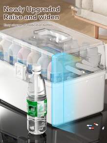 1件大容量家庭医药柜 三层隔间医药柜 家用便携式急救箱 防潮防尘 圆形便携手柄 适用于药盒药瓶等 适用于卧室客厅宿舍 - 彩色 - 查看 5