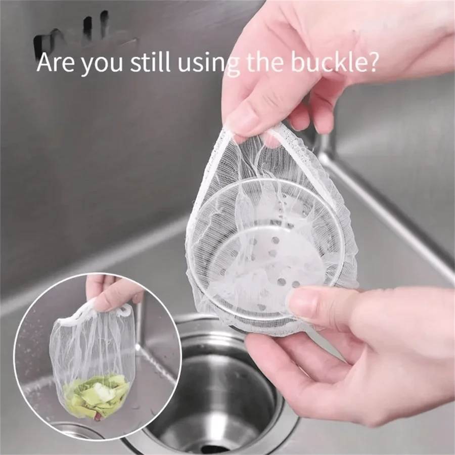 50/85PCS Disposable Sink Strainer Bag Kitchen Floor Drain Strainer Disposable Sewer Strainer Kitchen Sink Strainer Anti Clogging Elastic Kitchen Floor Strainer