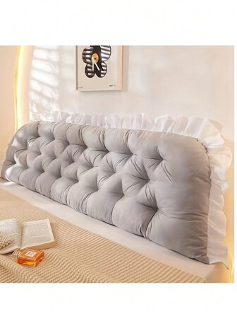 1pc Solid Color Minimalist European Style Large Back Pillow, Sofa Lumbar Support Pad, Triangle Cushion, Suitable For Bedroom, Living Room Decor, Cozy Holiday Gift