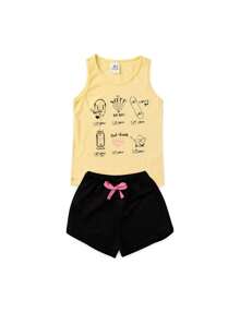 Kit 5 Conjuntos Infantis para Meninas Sortido Tamanho 4 ao 14