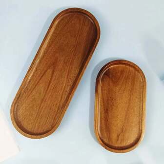 1/2 PCS Acacia Wood Coffee Tray,Rectangular And Oval Food Tray Decorative Wood Tray ,Dessert Candy Wood Tray ,Kung Fu Tea Tray ,Kitchen Supplies.