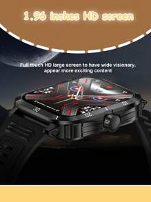 1pc Teen Smartwatch, 3ATM Waterproof, 1.96" Large Display, Rugged Sport Smart Watch, Fitness Tracker With Heart Rate & Sleep Monitoring, Compatible With IOS And Android - Multicolor - View 7
