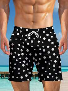 Men's 3D Print Hawaiian Beach Shorts, Summer - Multicolor - View 3