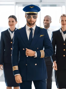 5pcs Pilot Costume Accessory Set Includes Pilot Cap, Epaulettes, Tie, Fashion Glasses And Badge, Aviator Uniform Costume Accessories For Role Play And Party Decoration - Multicolor - View 4