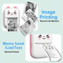 Impresora de Pegatinas Memoking - Máquina Portátil Impresora de Recibos de Teléfono para Hacer Pegatinas, Tarjetas de Memoria, Diarios, Notas - Multicolor - Ver 8