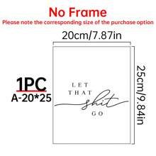 Set Of 1, Let That Go Wall Art, Bathroom Funny Wall Art, Funny Bathroom Poster, Funny Bathroom Print, Guest Bathroom, Bathroom Print, Toilet, Quotes Canvas Poste Gifts Birthday Graduation - Multicolor - View 14