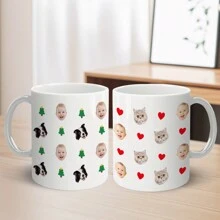 One Piece Custom Face Mugs, Personalized Photo Coffee Mugs, Personalized Baby And Pet Face Mugs, High Quality Mugs With Different Mug Colors Available, Suitable For Valentine's Day, Wedding Anniversaries, Graduation, Birthdays, Children's Day, Father's Day, Graduation Gifts, Multi-Functional, Ornamental, Anti-Mold, Reusable, Easy To Clean, Adorable, High-Quality, Cute, Modern, Custom, Personalized, Unique, Ideal Gifts For Him, Ideal Gifts For Kids, Bathroom, Living Room, Bedroom, Office, Tea Room, School, Home,Delicate Romance