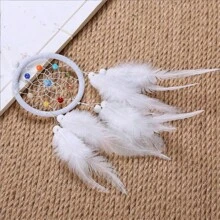 1 Peça Ornamento Decorativo Pendente Filtro dos Sonhos com Penas para Decoração de Casa, Carro/Quarto/Sala de Estar