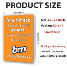 Tarjeta de felicitación de cumpleaños humorística y graciosa - 1 pieza - Estilo de broma y charla para amigos, compañeros de trabajo, hombres y mujeres - Cumpleaños único, el mejor regalo, suministros para pequeños negocios