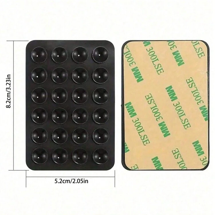 2 Peças Suporte de Telefone de Silicone com 24 Ventosas, de Face única, Compatível com Montagem no Chuveiro e na Parede para Uso em Maquiagem, Fitness, Banheiro, Carro e Cozinha - Multicolorido - Visão 2