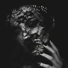 Máscara facial elegante de encaje negro y blanco, adecuada para máscaras de Halloween, velos de baile y San Valentín