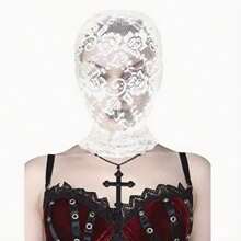 Máscara facial elegante de encaje negro y blanco, adecuada para máscaras de Halloween, velos de baile y San Valentín