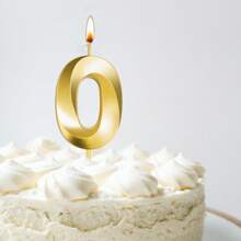 Gold Numeral Birthday Candles, Cake Numeral Candles Number 0-9 Glitter Cake Topper Decoration For Birthday,Wedding Anniversary,Party Celebration,Birthday Decorations,Happy Birthday,Cake Candles,Room Deocr