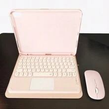 免费鼠标触摸板键盘兼容 iPad 10 2022 Pro 11 Air 6 2024 Air 5 4 保护套 Air 3 Pro 10.5 10.2 8th 9 Gen 磁性键盘保护套 - 紫色 - 查看 9