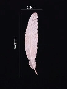 1 pieza Accesorio de fotografía con forma de hoja y pluma de metal, herramienta para exhibición de nail art