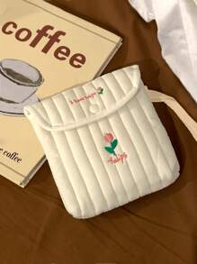 樱桃、小熊或郁金香刺绣柔软舒适高品质卫生巾收纳包！化妆包、女士化妆包、女生卫生棉条收纳包、钱包包、卫生巾包 - 彩色 - 查看 12