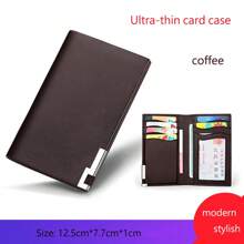 1 Pezzo Porta Carte in Pelle PU con Stampa a Lettere da Uomo, Portafoglio Elegante e Sottile con Scomparti Multipli, Design Sofisticato