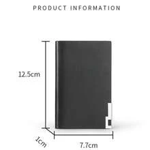 1 Pezzo Porta Carte in Pelle PU con Stampa a Lettere da Uomo, Portafoglio Elegante e Sottile con Scomparti Multipli, Design Sofisticato
