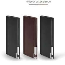 1 Pezzo Porta Carte in Pelle PU con Stampa a Lettere da Uomo, Portafoglio Elegante e Sottile con Scomparti Multipli, Design Sofisticato