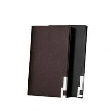 1 Pezzo Porta Carte in Pelle PU con Stampa a Lettere da Uomo, Portafoglio Elegante e Sottile con Scomparti Multipli, Design Sofisticato