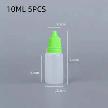 1件5件5毫升/10毫升批发彩色盖子眼药水分离滴瓶小塑料烟油可再填充瓶