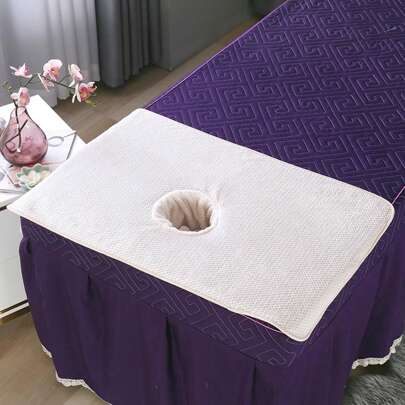 TOEDO Toalha espessada para massagem de spa, toalha de rosto com furos, bandana para cama, toalhas cosméticas, aquecedor de toalhas para cama de spa, 50 x 80 cm