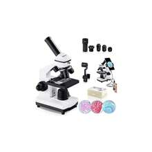 BEBANG 100X-2000X Microscope For Adults With Microscope Slides Kit Professional Biological Microscope For Students School Laboratory - White1 - View 1