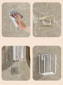 1 szt. minimalistyczna półka łazienkowa, nie wymaga wiercenia, uchwyt na pastę do zębów i kubki, przechowywanie w łazience/kuchni, limitowana edycja świąteczna