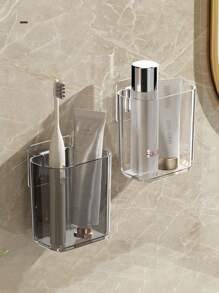 1 szt. minimalistyczna półka łazienkowa, nie wymaga wiercenia, uchwyt na pastę do zębów i kubki, przechowywanie w łazience/kuchni, limitowana edycja świąteczna