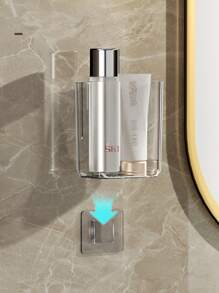 1 szt. minimalistyczna półka łazienkowa, nie wymaga wiercenia, uchwyt na pastę do zębów i kubki, przechowywanie w łazience/kuchni, limitowana edycja świąteczna