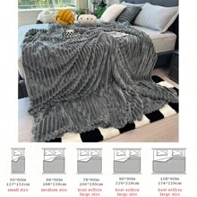 Extra-Large Blanket 108in*90in*90in Thick Blanket Soft And Comfortable Warm 3D Rabbit Hair Double-Sided Blanket Warm Velvet Blanket Nap Blanket Air Conditioning Blanket Office Outdoor Camping Gift Blanket Bedroom Guest Room Living Room Student Dormitory Car Sofa Travel, Versatile Blanket For All Seasons, Full Coverage Of Christmas Gifts