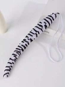 Animal Tail Elastic Belt Game Props, Cow, Giraffe, Mouse, Cat, Wolf, Tiger, Pig, Fox - Multicolor - View 10