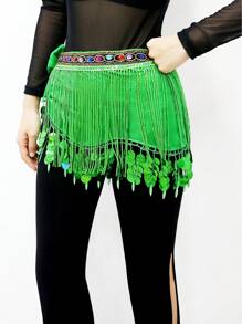 1PC New Belly Dance With Tassel Dance Scarf Strap Belly Dance Waist Chain Hip Scarf - Multicolor - View 14