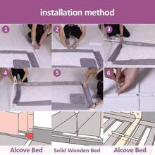 200cm Bed Guard Folding Child Toddler Bed Rail Protection Guard UK - Grey - View 7
