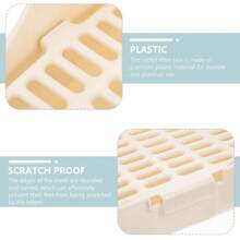 兔子便盆，防溅便盆托盘，适用于豚鼠、雪貂、兔子、刺猬，钢丝/塑料底矩形厕所用品 - 彩色 - 查看 11