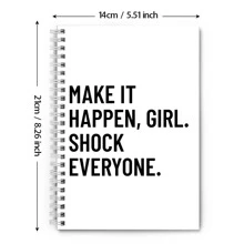 1 PC Funny Notebook, 5.5" X 8.3" Spiral Notebook, Motivational Notebook Journal And Notebook For Women, Girl Boss Journal, Team Building Gift,School Supplies,Back To School