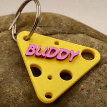 1 pieza Llavero acrílico personalizado, llavero con diseño de triángulo y diseño de queso con nombre personalizado, regalo único para graduación, Navidad, Día de San Valentín - Multicolor - Ver 13