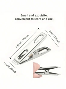 60pcs Stainless Steel Clothes Pins, Heavy Duty Wind-Resistant Laundry Clips, Multipurpose Metal Clamps For Home - Multicolor - View 4