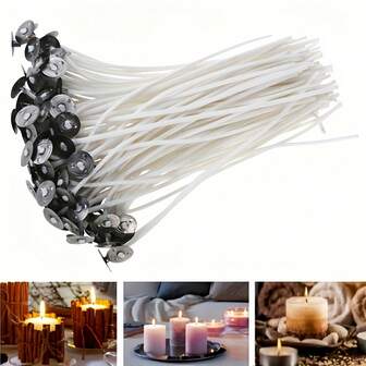 10/30/60Pcs Premium Candle Wicks For Handcrafting And Making Handmade Candles - High-Quality, Durable, And Consistent Burning - Perfect For DIY Craft Projects And Artisanal Candle Creations